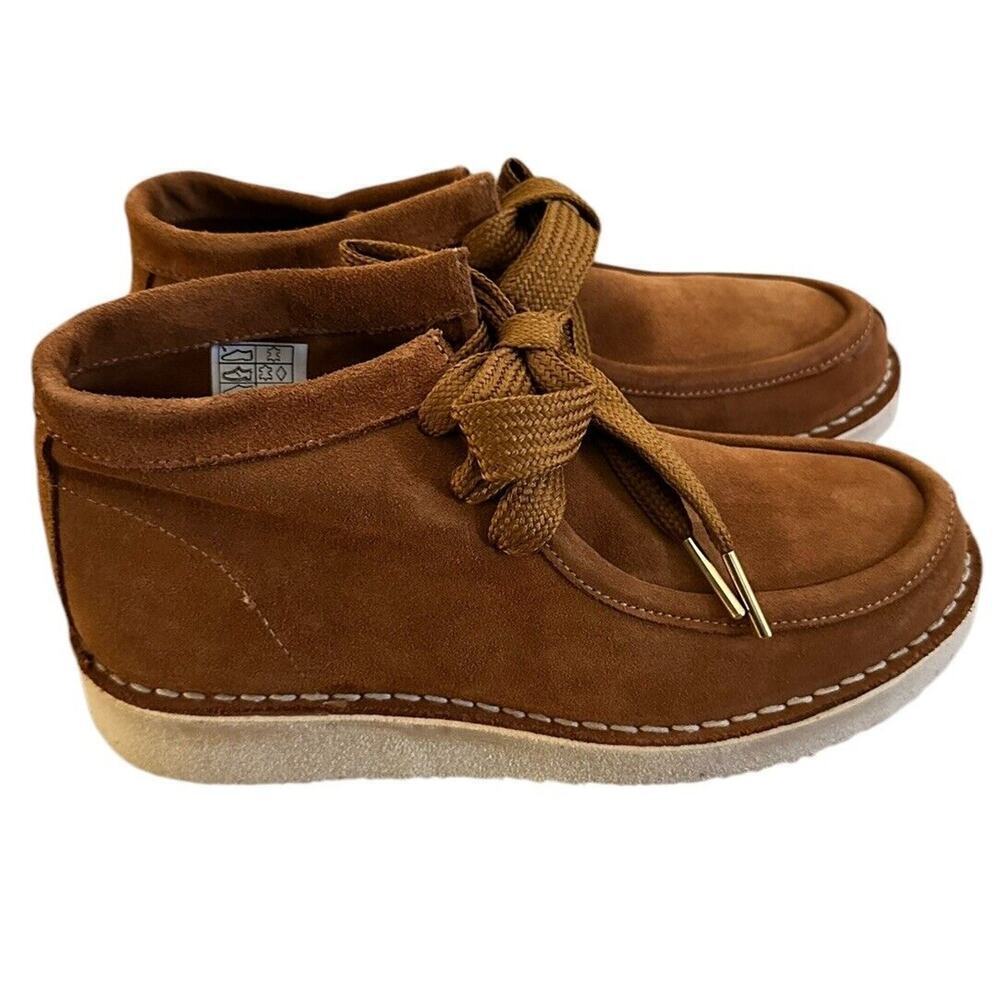 Free People Ashton Moccasin Chukka Ankle Boots Women's Size 38 Tan Leather NEW